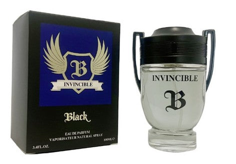 B INVINCIBLE BLACK BY LOVALI FRAGRANCES FOR MEN - 3.4 FL OZ / 100 ML - EAU DE PARFUM - NEW SEALED BOX