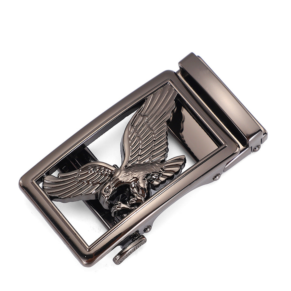 Mens Genuine Leather Belt With Automatic Buckle Premium Light-Luxury Niche Waist Belt For Pants