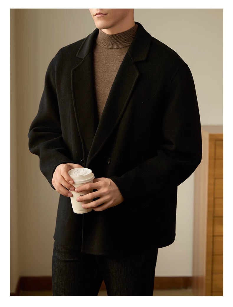 Men's High-end Casual Padded Woolen Coat
