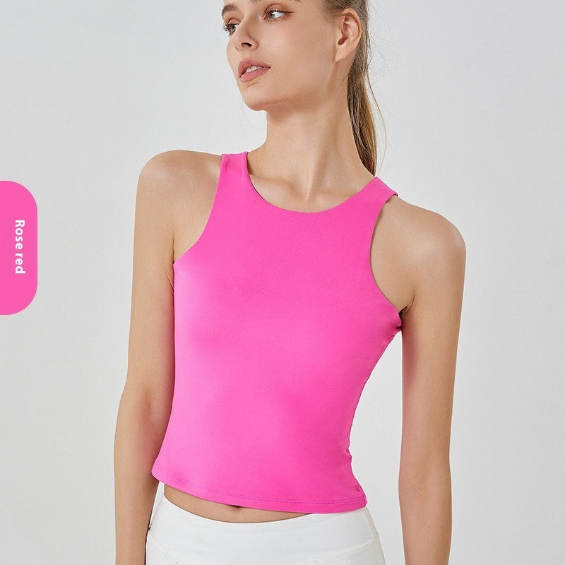 Double-layer Round Neck Sleeveless Cloud Soft Vest