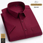 Fashion High Elastic Ice Silk Men's Short Sleeve Shirt