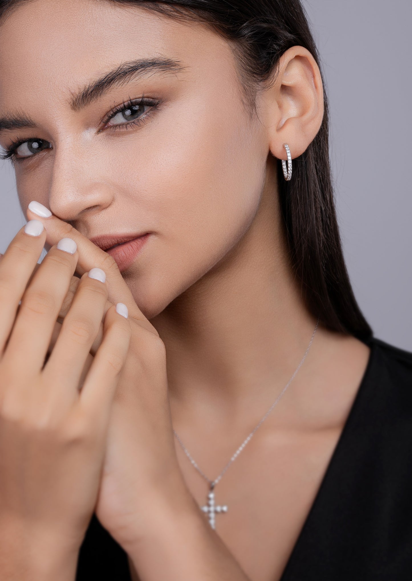 Flowing Light - Earrings Set With Top-quality Moissanite S925 Silver And Platinum-plated Stud Earrings, A Fashionable And Trendy Accessory, Can Be Detected By A Diamond Pen In Yellow Gold And Rose Gol