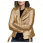 Women's Short Women's Leather Jacket Coat Jacket Pu
