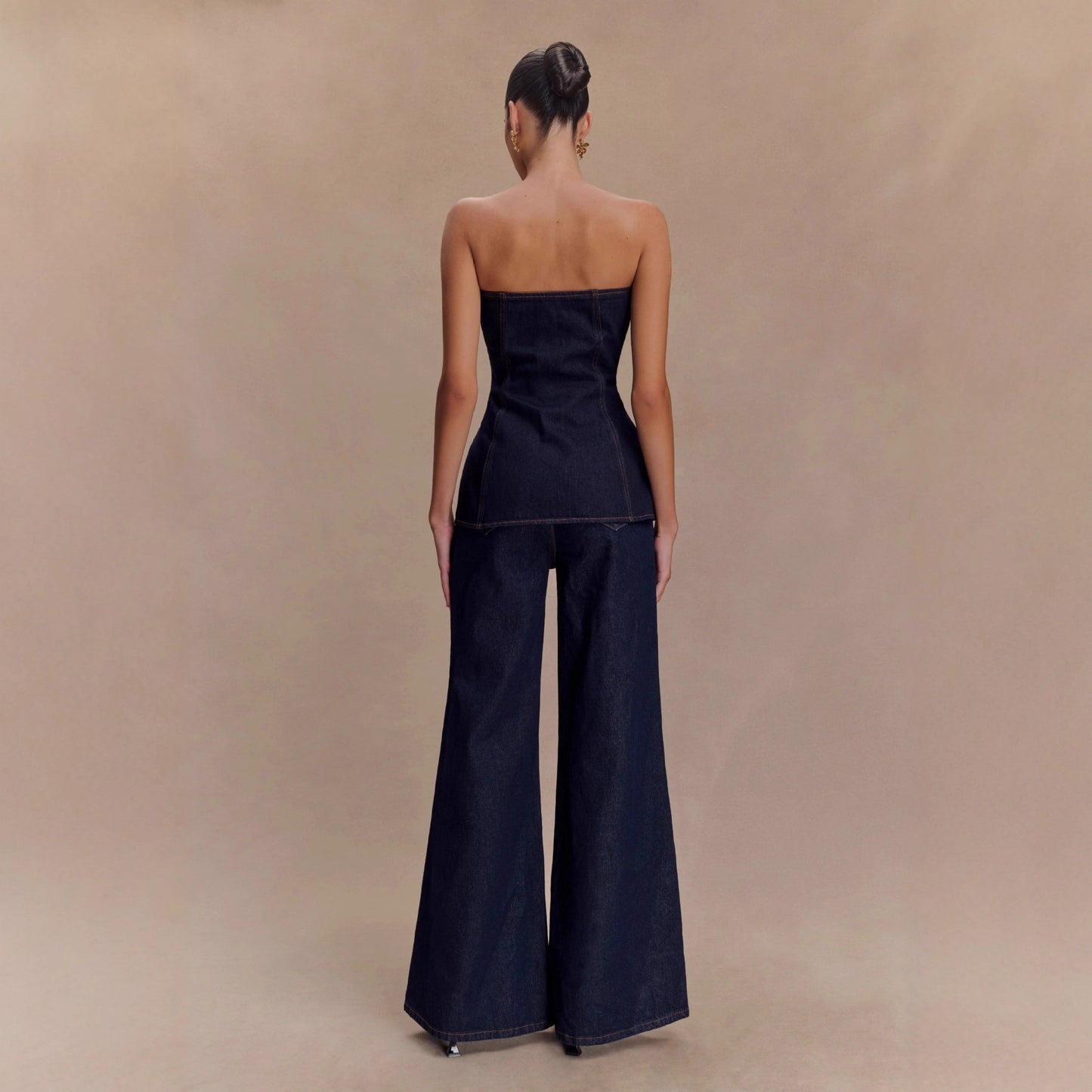 European And American Graceful And Fashionable Wide Leg Jeans Loose Ladies