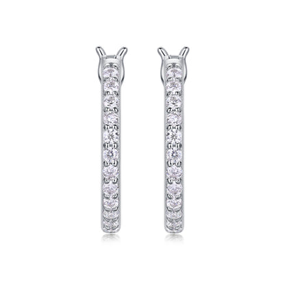 Flowing Light - Earrings Set With Top-quality Moissanite S925 Silver And Platinum-plated Stud Earrings, A Fashionable And Trendy Accessory, Can Be Detected By A Diamond Pen In Yellow Gold And Rose Gol