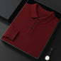 Spring And Autumn New Fashion Casual Polo Collar Long-sleeved Sweater Men