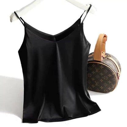Italian Camisole Women's V-neck Brace Basic White Vest