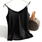Italian Camisole Women's V-neck Brace Basic White Vest
