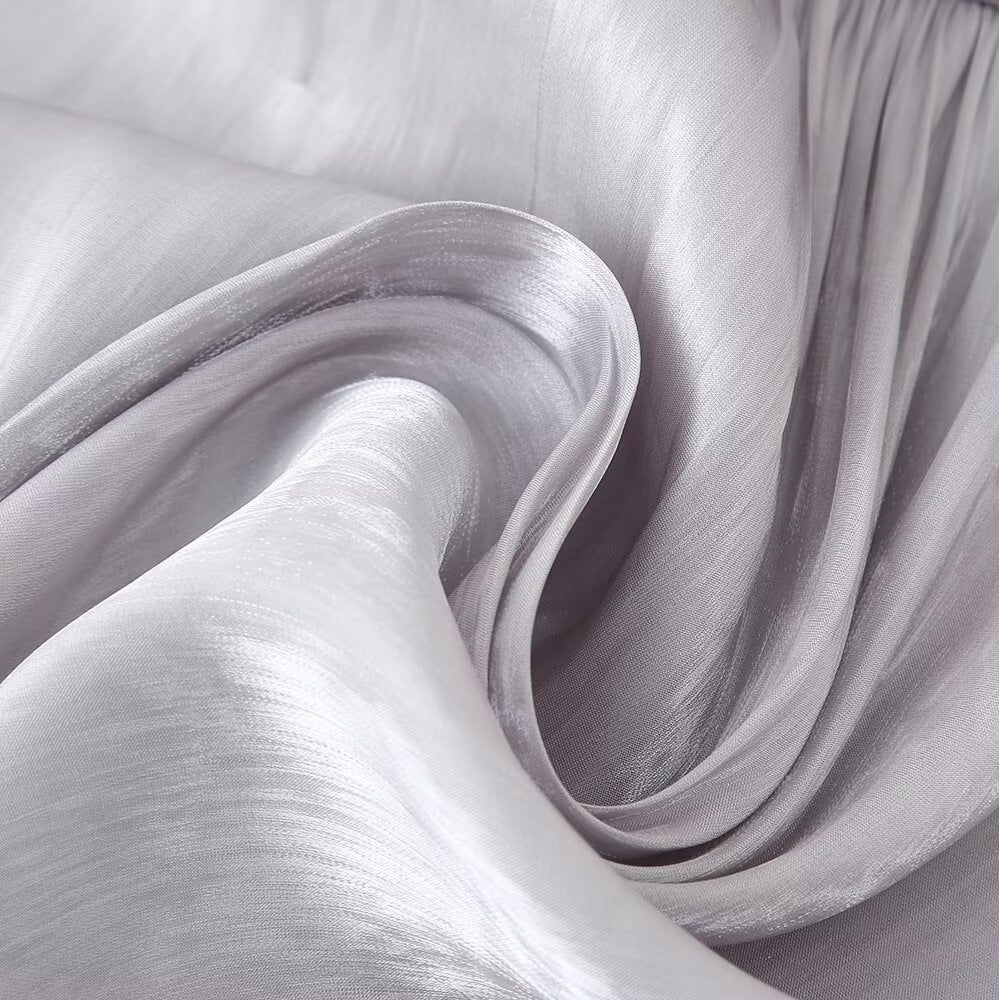 Women's Bow Tie Belted Shirt Top High Waist Shirred Skirt Two-Piece Set