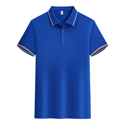 Men's And Women's Cotton Lace Lapel Summer Polo Shirt