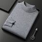 Men's Sweater Slim Fit Pure Color Half Collar Knitted Bottoming Shirt