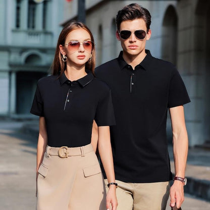 High-end Ice Silk Cool Breathable Light Luxury Temperament Polo Shirt