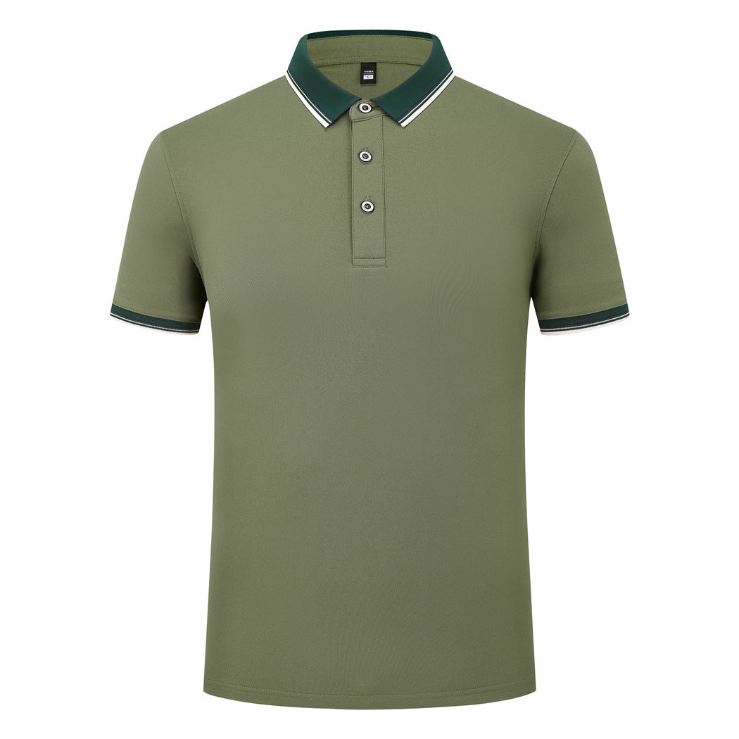 185g Elastic Fiber Di Skin Cotton Polo Shirt Color Matching