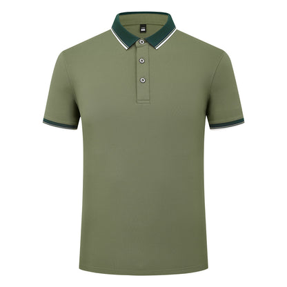 185g Elastic Fiber Di Skin Cotton Polo Shirt Color Matching