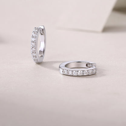 Ding Ding - A Fashionable And Trendy Accessory Set With Top-quality Moissanite S925 Silver And Platinum-plated Stud Earrings. The Gold Rose Gold Color Can Be Detected By A Diamond Pen