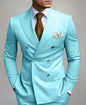 New Men's Printed Posterior Median Split Suit Jacket