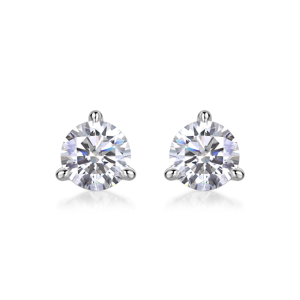 Frozen Frame - Set With 0.5-carat Top-quality Moissanite S925 Silver And Platinum-plated Stud Earrings, A Fashionable And Trendy Accessory That Can Be Tested With A Diamond Pen In Gold Rose Gold
