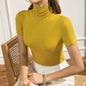 Spring Pile Collar Modal Short-sleeved T-shirt For Women