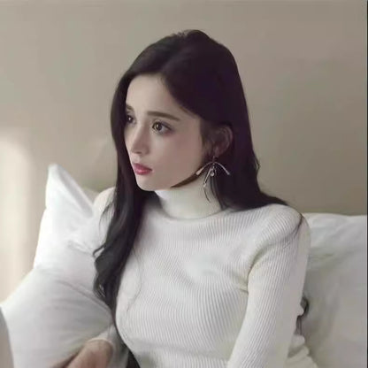 Autumn And Winter Women's Slim-fit Pullover Knit Sweater For Layering