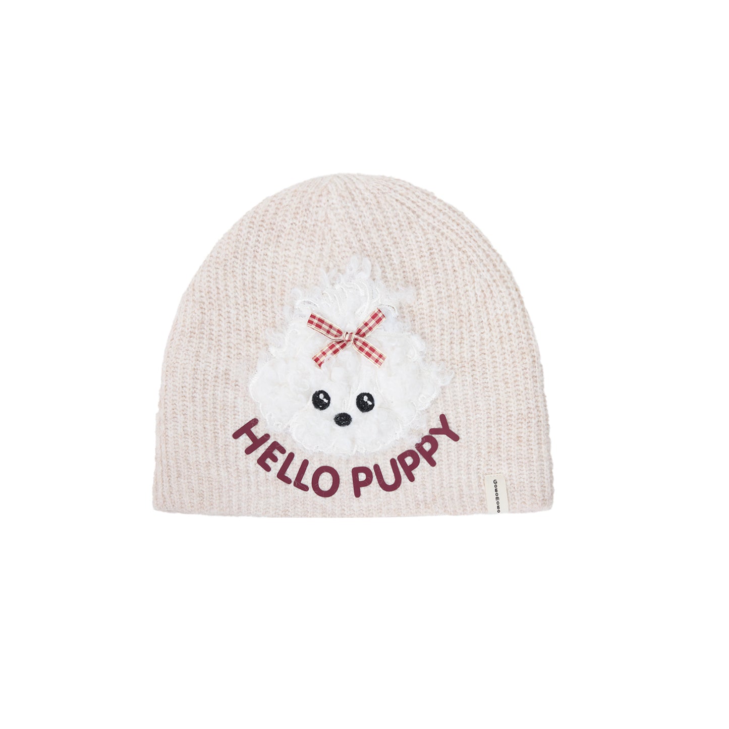 Cute Plush Puppy Knitted Women's Warm Wool Hat