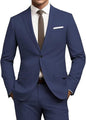 Men's Versatile Solid Color Business Jacket Long Pants Set