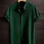 Men's Casual Breathable Polyester Fiber Stand Collar Shirt