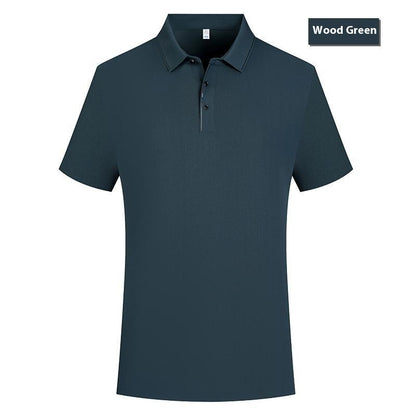 High-end Ice Silk Cool Breathable Light Luxury Temperament Polo Shirt