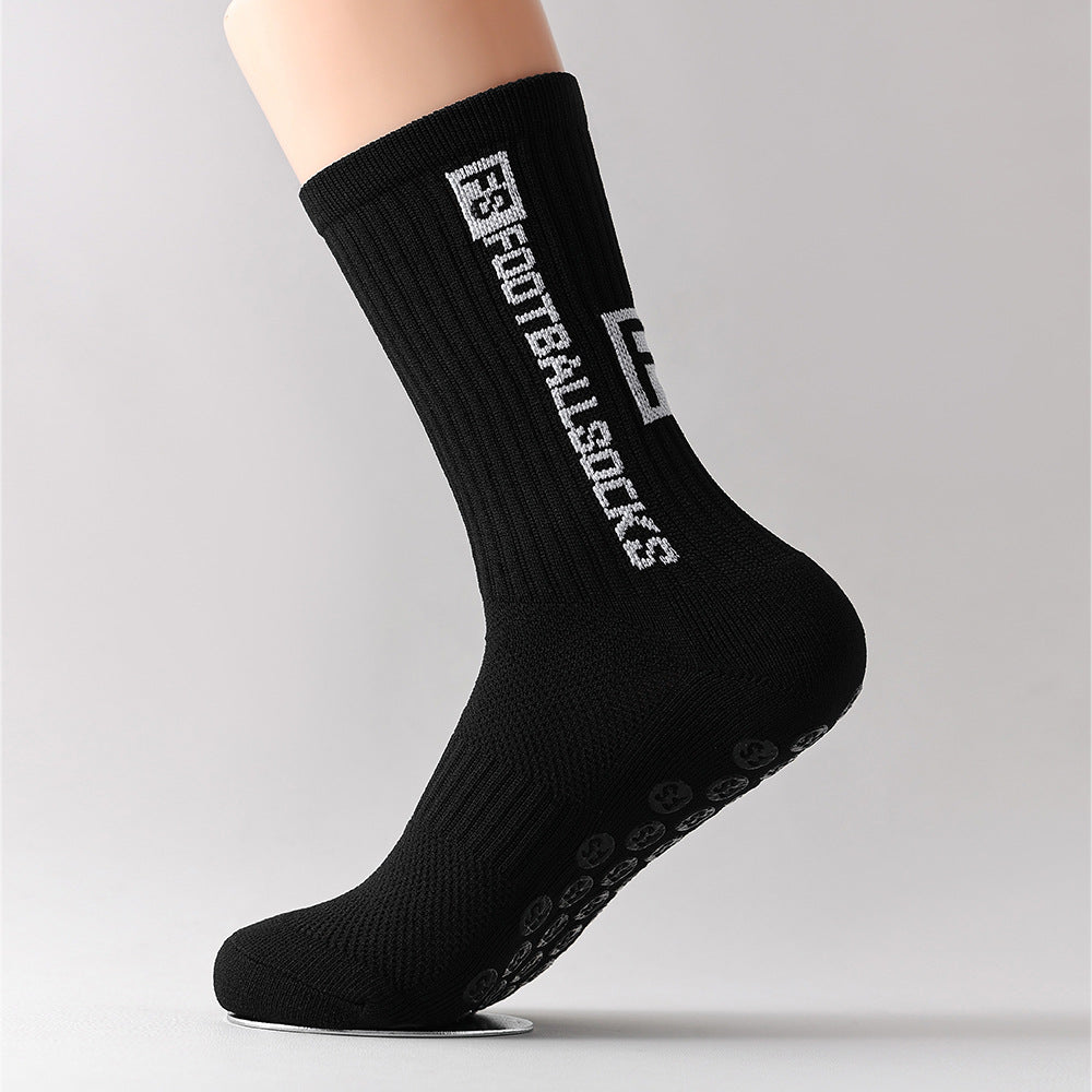 Mens Sports Socks With Nylon Dot Adhesive For Anti-slip Grip