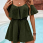 Elegant Solid Color Off-the-shoulder Jumpsuit