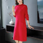 Knitted Dress Women's Bottoming Shirt Inner Wear Woolen Skirt