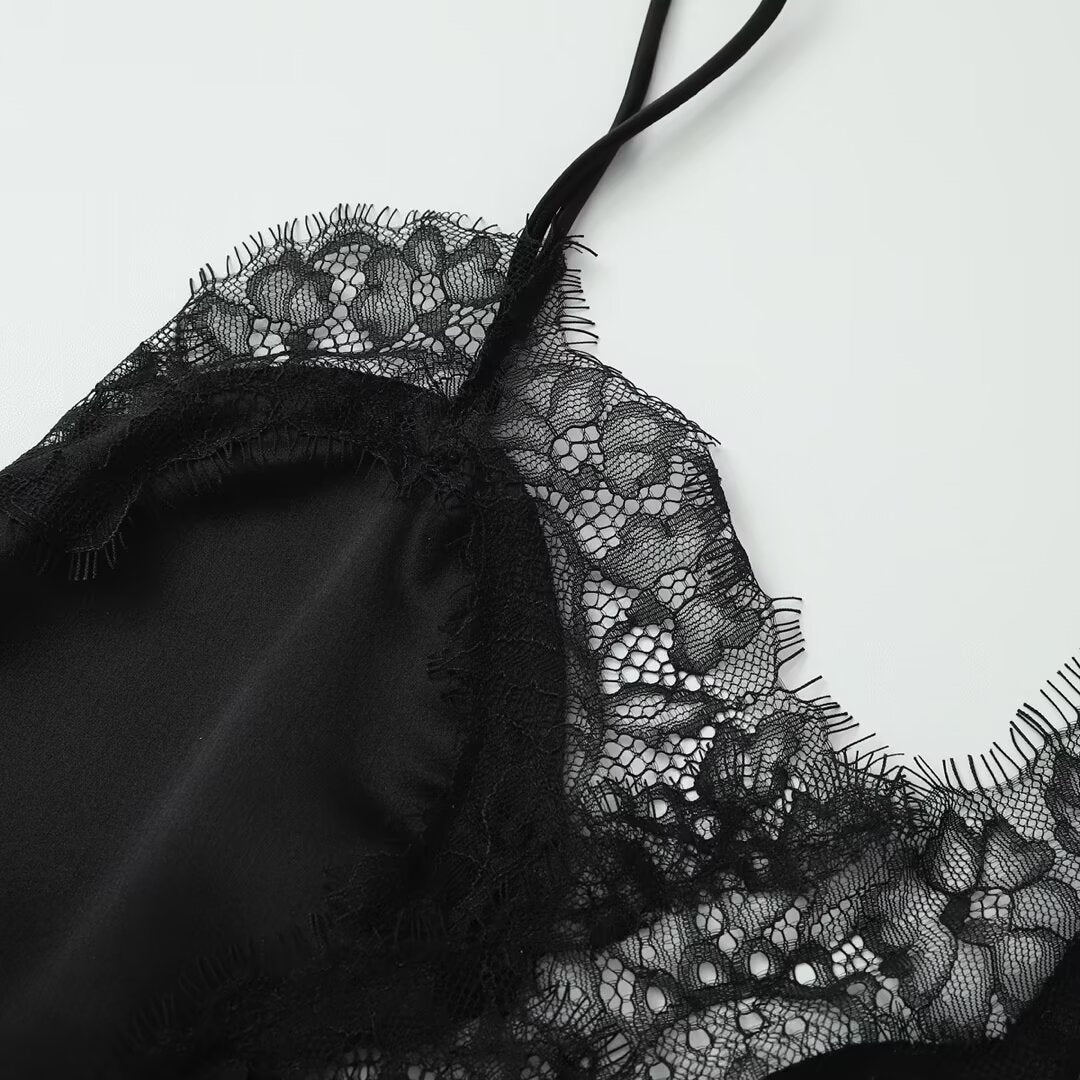 Summer Fashionable Elegant Lace Decorative Sling Top