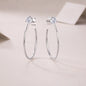 A Charming Afternoon - Earrings Set With Top-quality Moissanite S925 Silver And Platinum-plated Stud Earrings, A Fashionable And Trendy Accessory, Can Be Tested With A Diamond Pen
