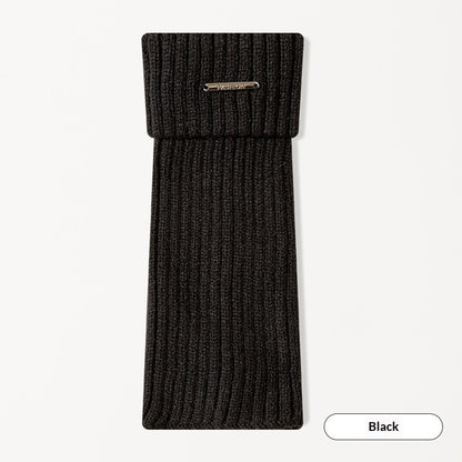 Female Vertical Stripe Slimming Solid Color Retro Sock Set