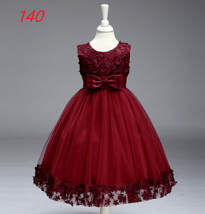 Summer Skirt Kids Girls Princess Tutu Flower Children Wedding Dress Wholesale Show Skirt