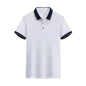 Ice Ion Mercerized Pearl Cotton Color Matching Collar Polo Shirt For Men And Women