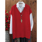All-matching Loose V-neck Plus Size Sweater Vest