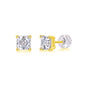 Unrestrained - Top-quality Moissanite S925 Silver And Platinum-plated Stud Earrings, A Fashionable And Trendy Accessory That Can Be Tested With A Diamond Pen In Gold Rose Gold