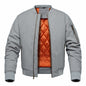 Men's Winter Bomber Jacket, Baseball Jacket Outwear, Thickened Warm Flight Jacket With Ribbed Cuffs, Windproof Casual Coat