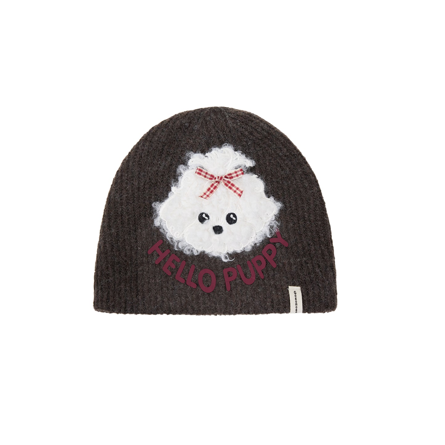Cute Plush Puppy Knitted Women's Warm Wool Hat