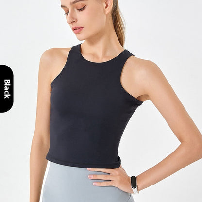 Double-layer Round Neck Sleeveless Cloud Soft Vest