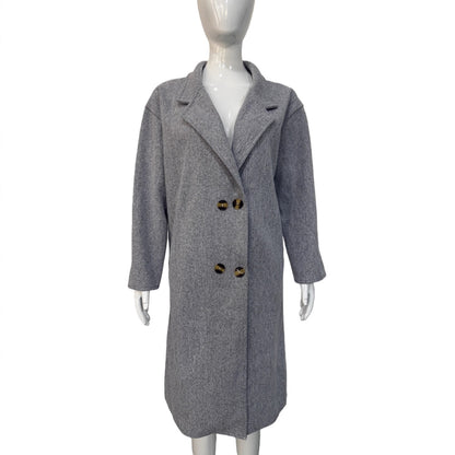 Women's Mid-Length French Hepburn Style Retro Slim Wool Coat