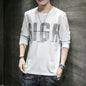 Long Sleeve T-Shirt Men's Round Neck Korean Slim Men's Clothes Autumn Clothes