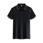 Ice Ion Mercerized Pearl Cotton Color Matching Collar Polo Shirt For Men And Women