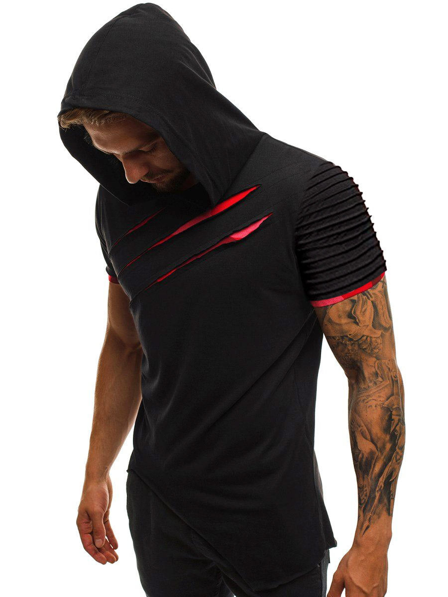 Personalized fitness pleated short sleeves