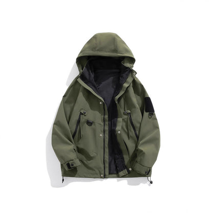 Hooded Work Clothes Men's Trendy Casual Handsome Outdoor Jacket