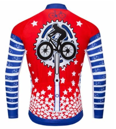 Men's cycling wear with plush for warmth in winter
