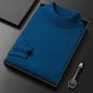 Men's Sweater Slim Fit Pure Color Half Collar Knitted Bottoming Shirt