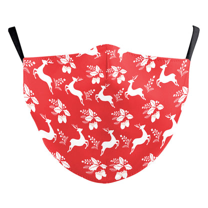 Christmas Single Corner Print Double Layer Dust Mask