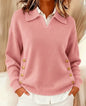 Turn-down Collar Button-down Collar Pullover Women's Long Sleeve