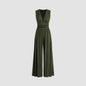 Women's Solid Color Loose Sleeveless Knitted Jumpsuit